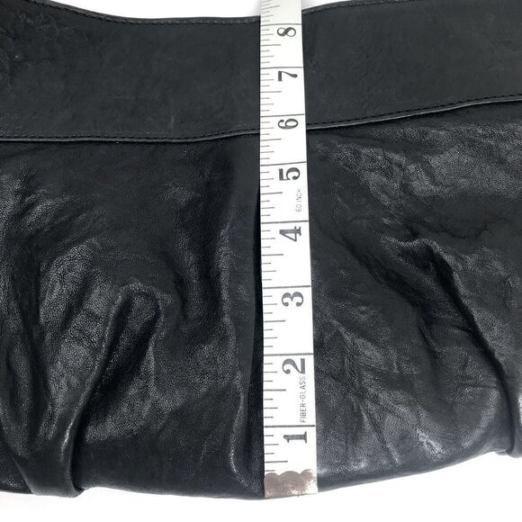 Paolo Masi 100% Black Leather Convertible Shoulder Bag / Clutch - Picture 14 of 16